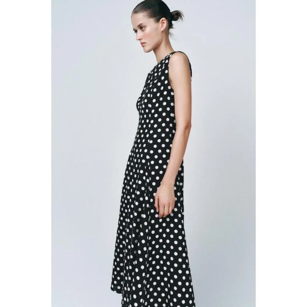 ZARA ZW COLLECTION SLEEVELESS MIDI DRESS - Picture 5 of 9